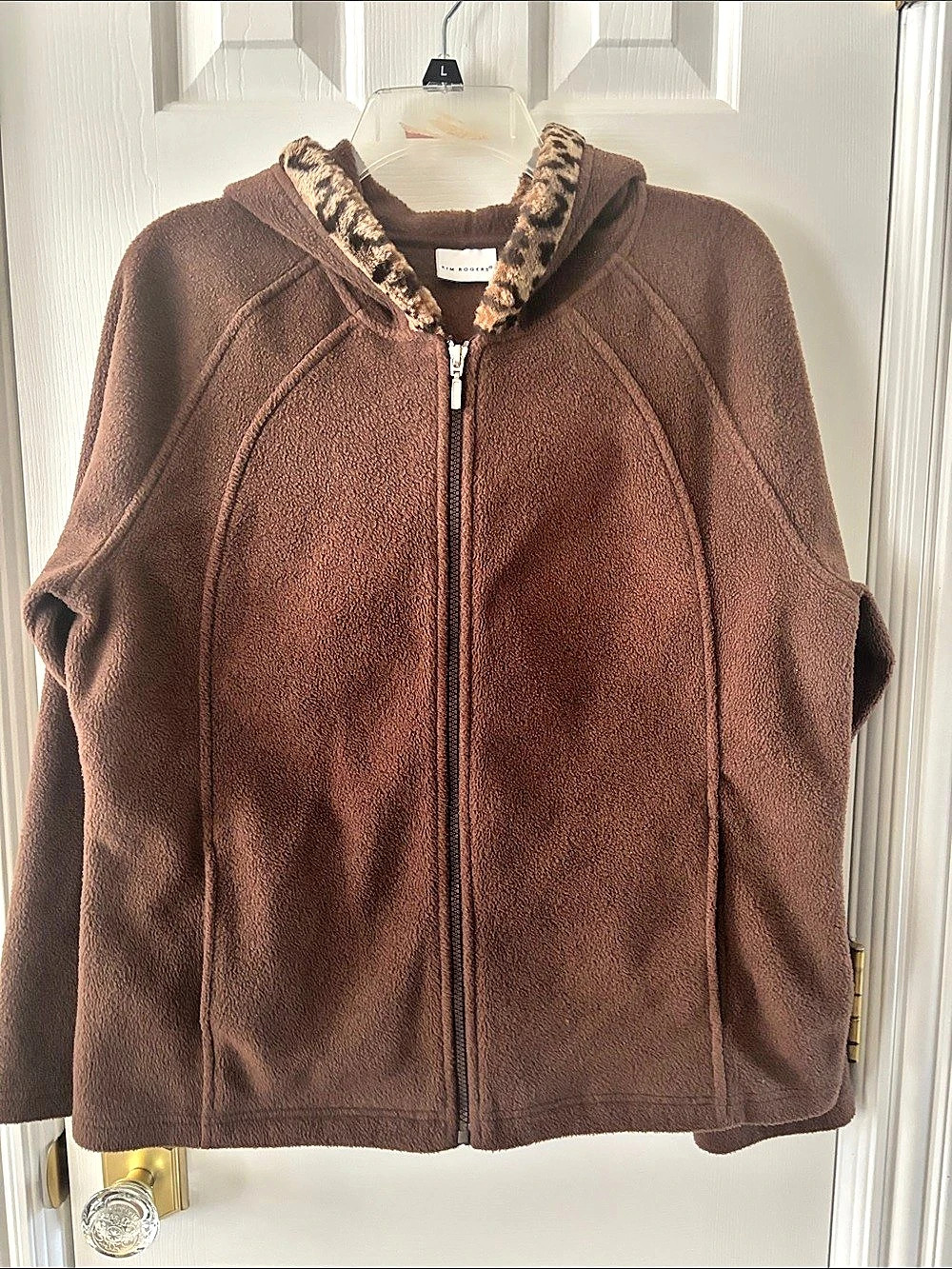 Kim Rogers Brown Fleece Zip Jacket